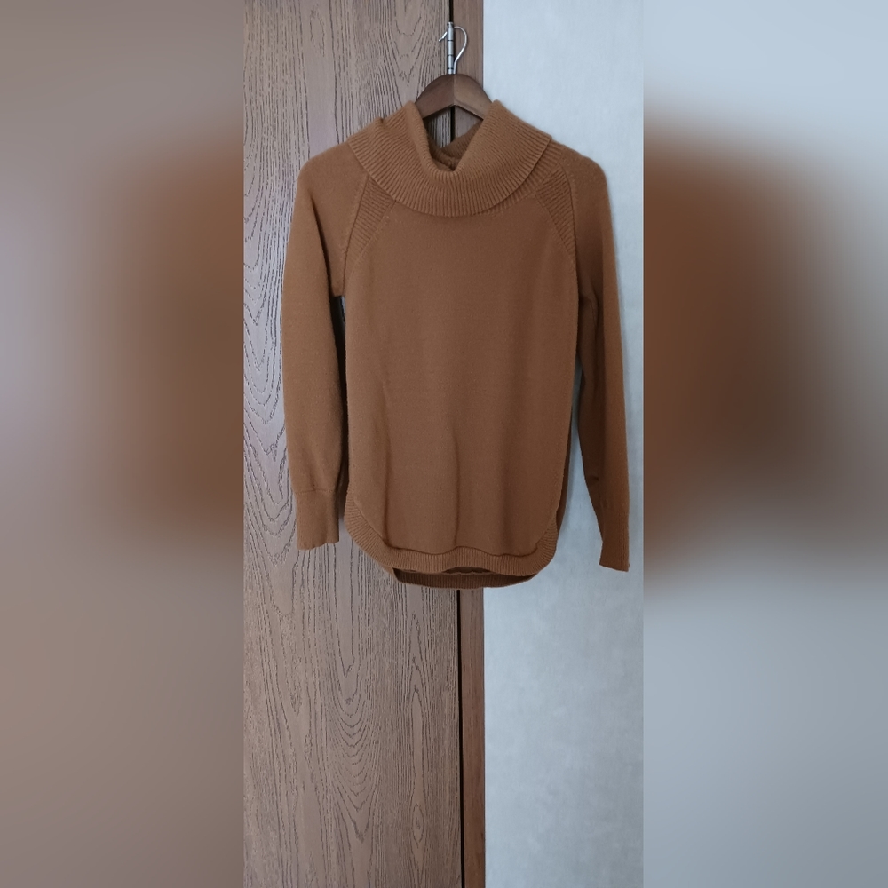Time Tru woman's sweater  L 12-14. Cowl neck and slightly longer back. Rustic co